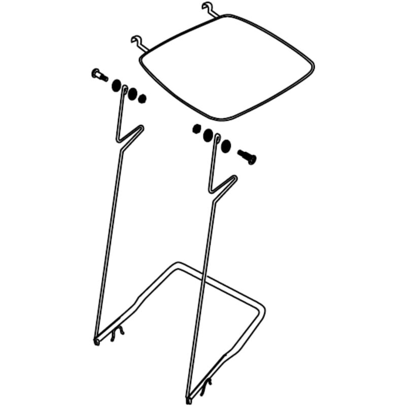 Kit Pedale alza Coperchio + Anello Ferma Sacco + Aste per bidone 240 lt - Mobil Plastic