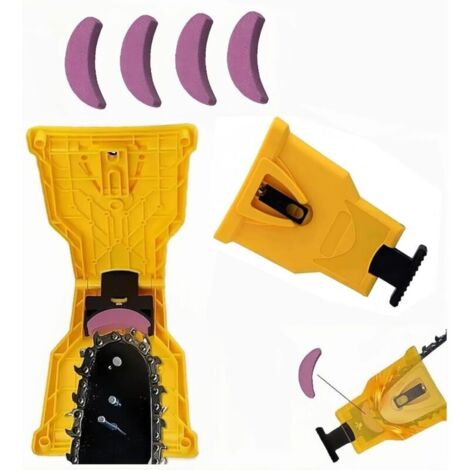 Kit per affilare la motosega con 4 pietre abrasive. Affilacatena. Strumento per affilare catene da 14/16/18/20 pollici.