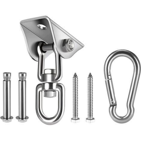 Kit per appendere l'amaca, ganci girevoli a 360° per impieghi gravosi che supportano fino a 454 kg (1000 libbre) per sedia, yoga, patio o veranda esterna.