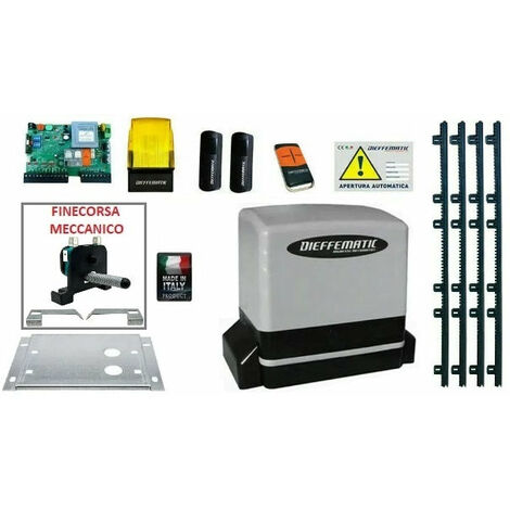 Kit Per Cancello Scorrevole 600kg 230v + 4mt Metri Di Cremagliera Cremagliere