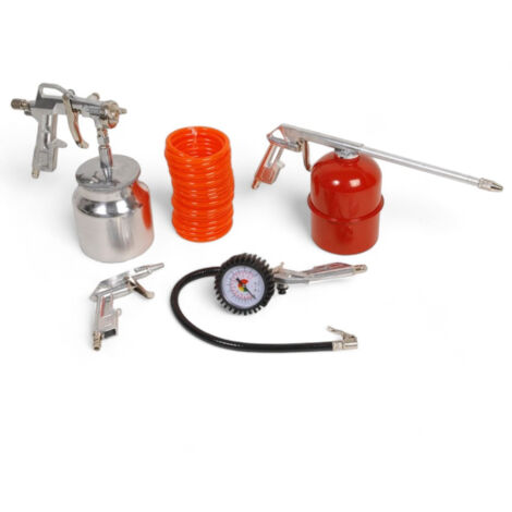 Kit per compressori aria compressa 5 Pezzi con attacchi a baionetta gonfia e vernicia