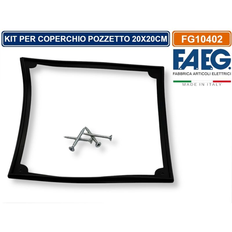KIT PER COPERCHIO POZZETTO MONOBLOCCO DA INTERRAMENTO 20x20 CM - FAEG - FG10402