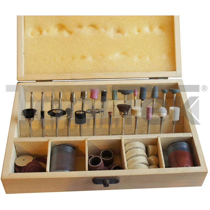 Image of Tooltek - kit per dremel mini trapano miniutensile 100 accessori punte frese
