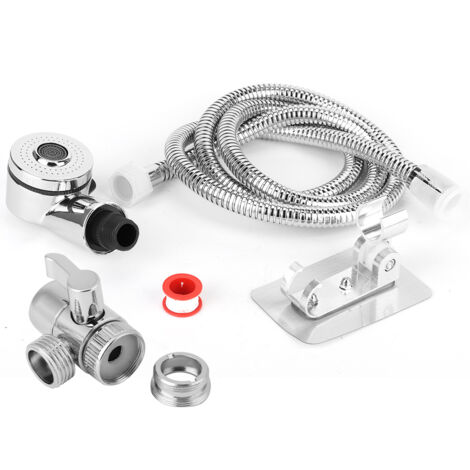 Kit per il lavaggio dei capelli aqxreight, adattatore per rubinetto, spruzzatore in acciaio inossidabile per casa e bagno, modalità a impulsi e controllo