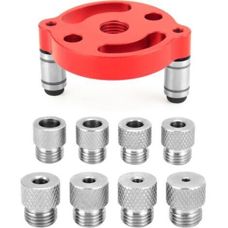 Kit per la ricerca del centro di foratura, localizzatore di guida per trapano con bussole da 3/4/5/6/7/8/9/10 mm
