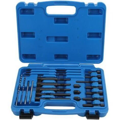 Kit per la rimozione degli elettrodi delle candelette, in metallo, per terminali M10/M8, 22 pezzi, scatola di stoccaggio inclusa.