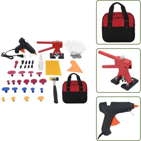 Kit per la rimozione di ammaccature senza vernice Strumento di riparazione per carrozzeria Estrattore per ammaccature Pistola per colla per auto Garage 45 pezzi 020003997