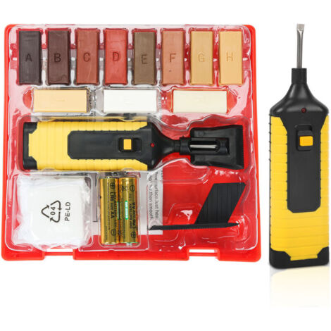 Kit per la riparazione del parquet, 11 stick di cera di diversi colori per pavimenti in laminato e parquet - Strumento per ritoccare i graffi.