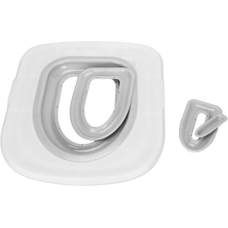 Kit per l'addestramento alla lettiera del gatto, universale, riutilizzabile, ecologico, per la pulizia degli animali domestici, vassoio bianco, 1 supporto interno grigio