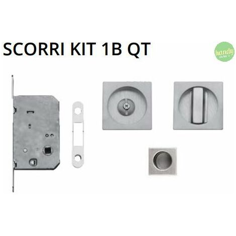 Maniglia per porta scorrevole GHIDINI kit scorri quadrato in zama