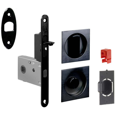 Kit Per Porte Scorrevoli Easy G500T Con Nottolino Nero