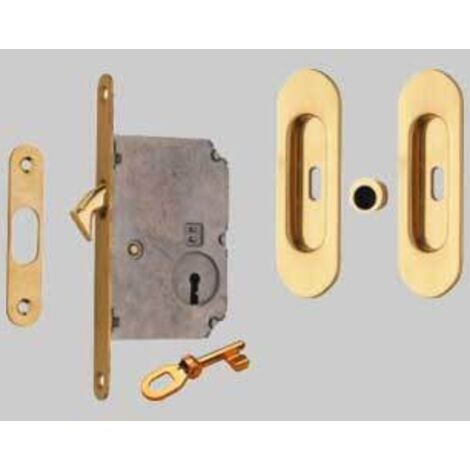 KIT PER PORTE SCORREVOLI - NICCHIA OVALE FROSIO BORTOLO Cromo satinato