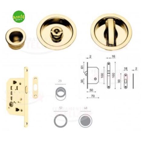 kit per porte scorrevoli - solo quadro frosio bortolo ottone lucido