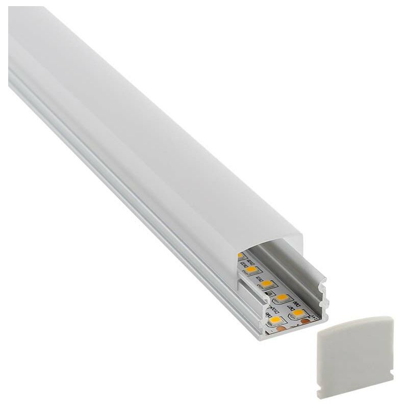 

KIT - Perfil aluminio BOLL para tiras LED, 2 metros