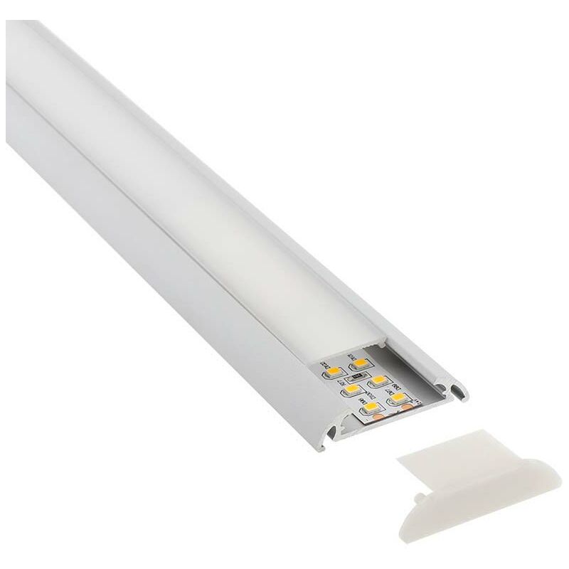 

KIT - Perfil aluminio MARK para tiras LED, 1 metro