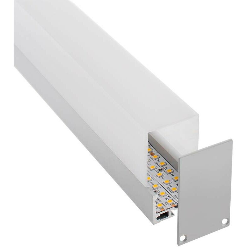 

KIT - Perfil aluminio MASAT para tiras LED, 2 metros