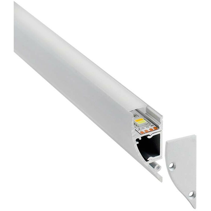 

KIT - Perfil aluminio WALL UP para tiras LED, 2 metros