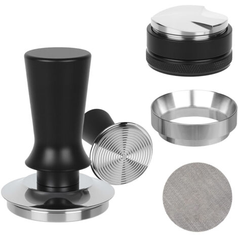 Kit pestello per espresso da 51 mm – Pestello per espresso a molla, erogatore per espresso regolabile, livella, riutilizzabile, filtro portatile, set da 1