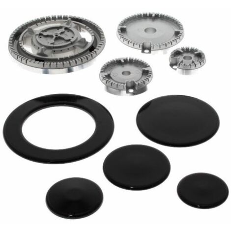 KIT PIATTELLI E BRUCIATORI PIANO COTTURA ARISTON INDESIT TRIPLA CORONA 091686