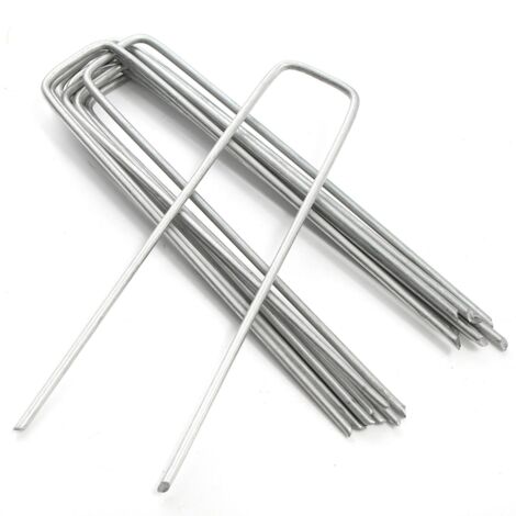 Kit Picchetti Zincati Fissaggio Prato Tenda Reti Teli Pacciamatura 150mm X 25mm