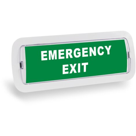Kit Pictogramme autocollant "EMERGENCY EXIT" + Bloc d'éclairage