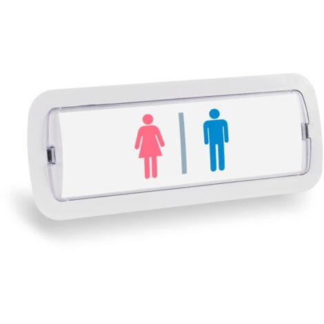 KIT pictogramme autocollant "TOILETTES" + Bloc autonome