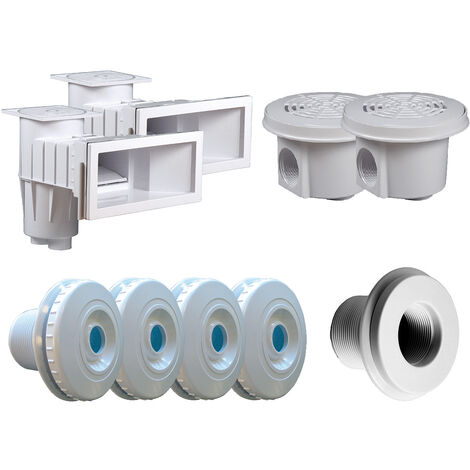 Kit pièces à sceller Blanc pour piscine 10 x 5 m - Hayward