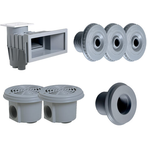 Kit pièces à sceller Gris Clair pour piscine 8 x 4 m - Hayward