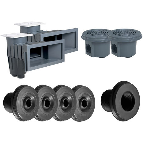 Kit pièces à sceller Gris Foncé pour piscine 10 x 5 m - Hayward