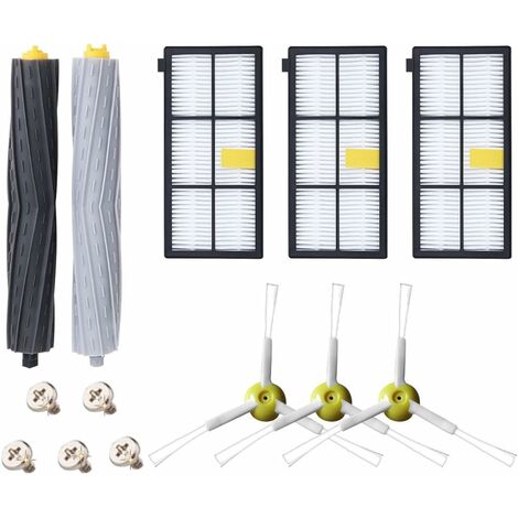 Kit Pièces accessoires compatible avec serie 800 805 850 860 865 866 870 871 880 886 890 891 895 896 900 960 965 966 980 Filtres et Brosses pour Aspirateur, 13in1