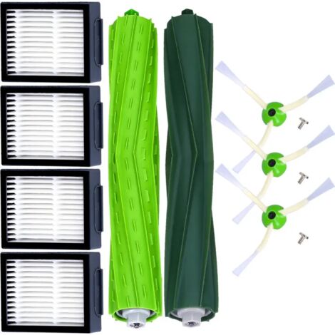 Kit pièces iRobot Roomba : 4 filtres, 3 brosses latérales, 2 brosses principales