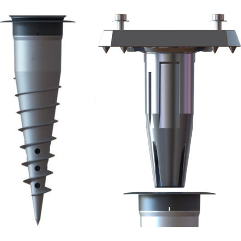 Kit pied pour parasol déporté avec base en aluminium anti-UV – Installation rapide – Compatible avec divers équipements de bricolage – Gard&Rock