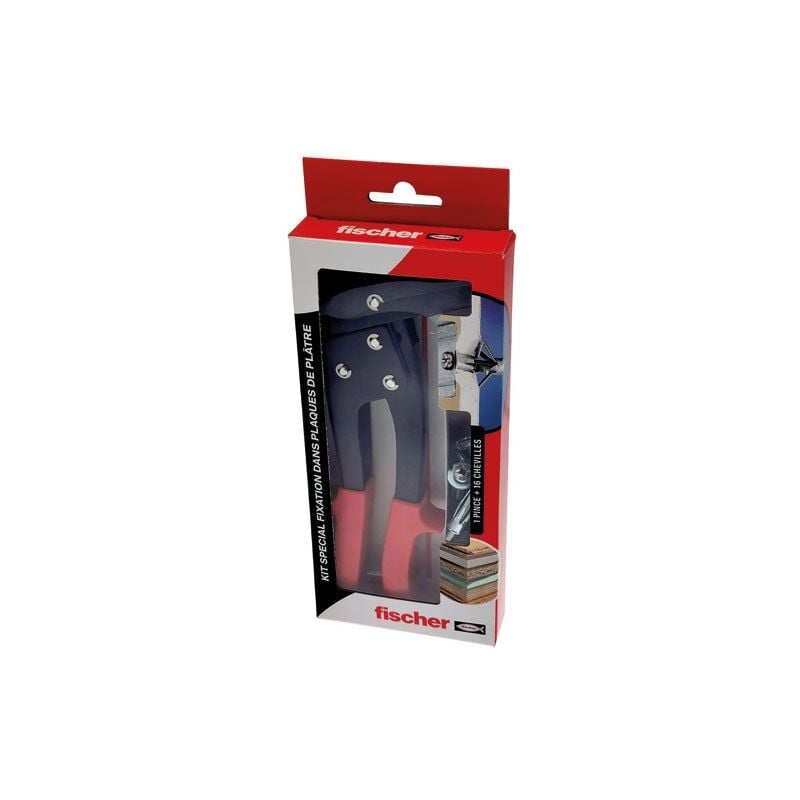 Fischer - Kit fixation 1 pince à expansion et 16 chevilles métalliques