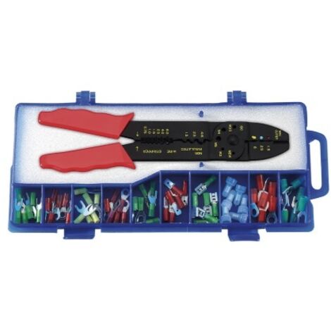 KIT PINZA FASTONATRICE UNIVERSALE IN KITCON TERMINALI ISOLATI LUNGHEZZA 220MM