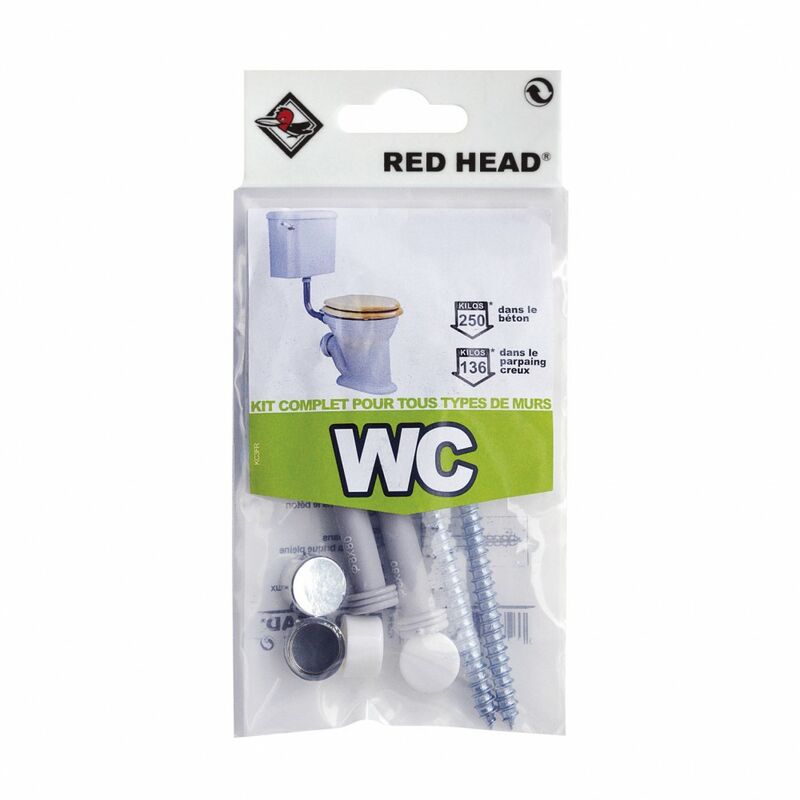 Image of Kit tasselli bloccaggio wc Red Head a forma di, Diam.8 Red Head