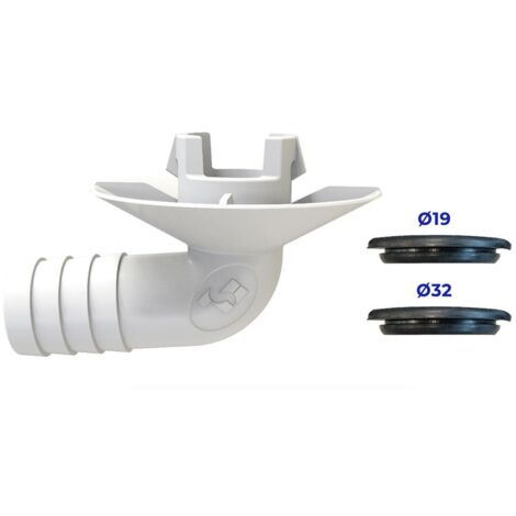 Kit pipetta scarico condensa con aggancio a pressione attacco macchina 32mm attacco tubo 16mm tecnosystemi scd300059