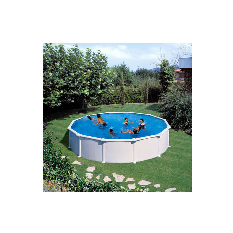 Piscine acier Gré ronde Atlantis Ø 570 x 132 cm - Filtre à sable