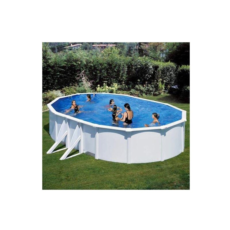 GRE - Piscine acier Gré ovale Fidji 634 x 399 x H.122 cm - Filtre à sable