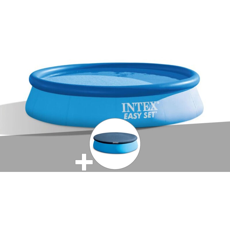 Kit piscine autoportée Intex Easy Set 3,05 x 0,76 m (avec filtration) + Bâche de protection