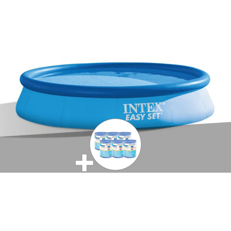 Kit piscine autoportée Intex Easy Set 3,66 x 0,76 m + 6 cartouches