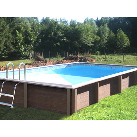 Kit Piscine Béton Naturalis 467 X 324 X 140m Bois Sku 017446