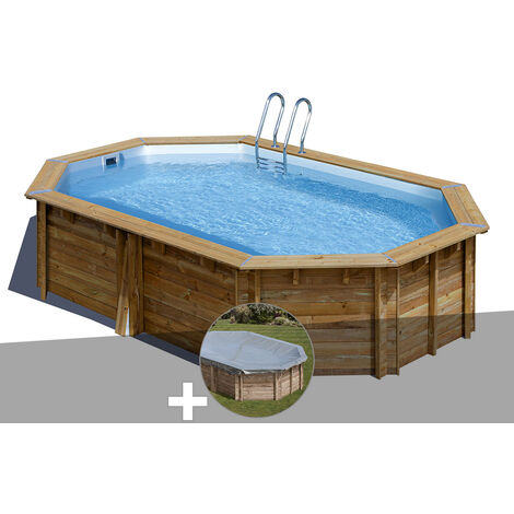 Kit piscine bois Gré Canelle 2 5,35 x 3,35 x 1,17 m + Bâche hiver
