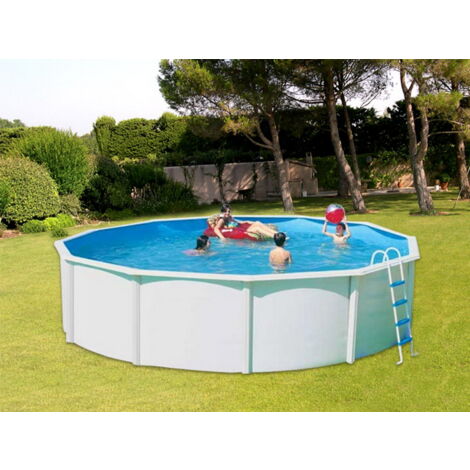 Kit piscine hors-sol acier Toi CANARIAS CIRCULAR ronde Ø2.30 x 1.20m laqué blanc