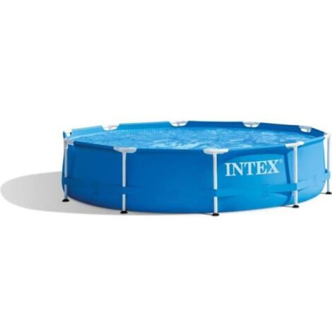 Kit Piscine hors sol tubulaire INTEX - Metal Frame - 305 x 76 cm - Ronde (Livrée avec pompe et cartouche) - 28202NP