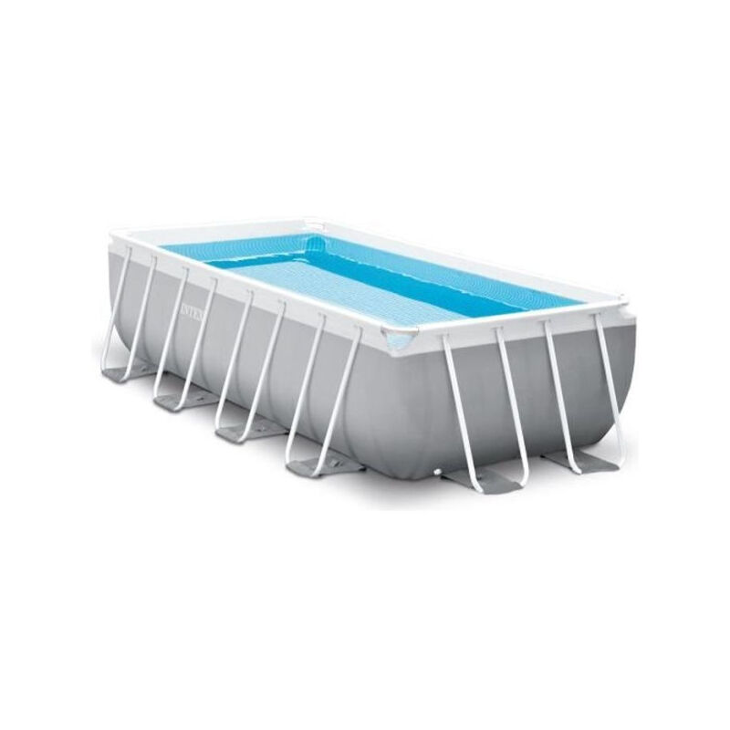 Intex - Kit Piscine hors sol tubulaire Pris Frame - 400 x 200 x 100 cm - Rectangulaire (Livrée avec pompe et échelle) - 26788N