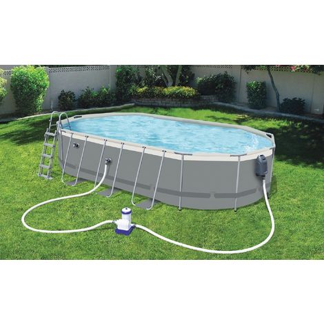 Kit Piscine Ovale Power Steel Bestway 610m X 366m X 122m