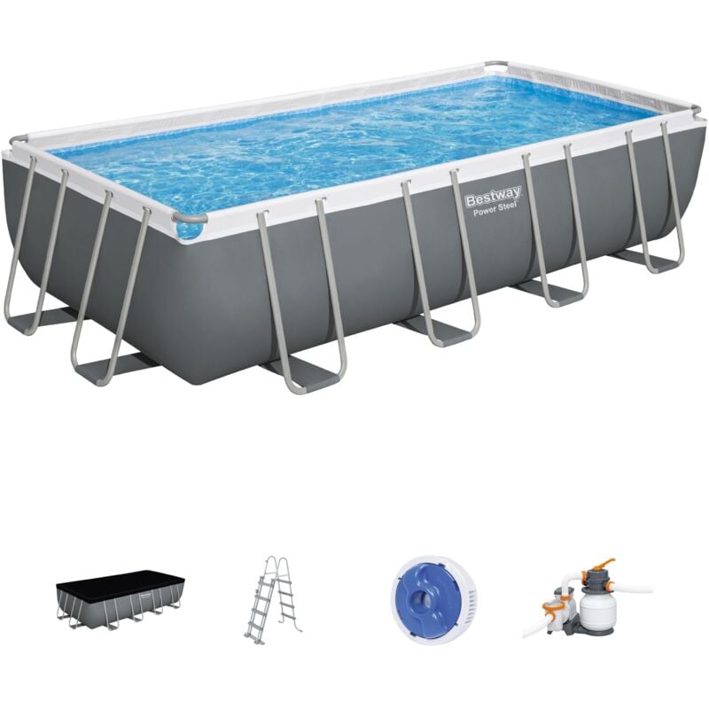 Bestway - Piscine tubulaire Power Steel rectangulaire 5,49 x 2,74 x 1,22 m