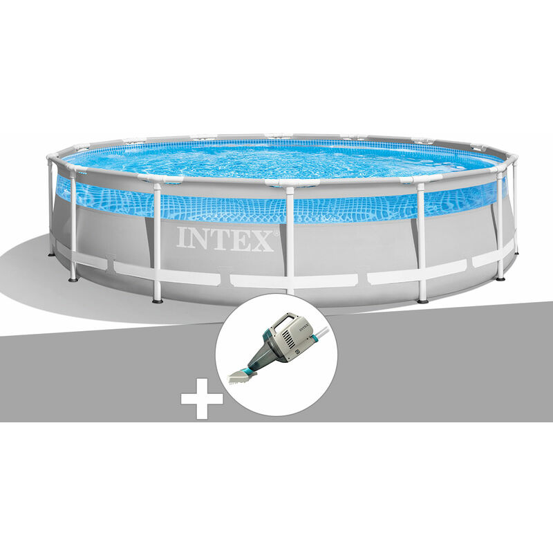 Kit piscine tubulaire Intex Prism Frame Clearview ronde 4,27 x