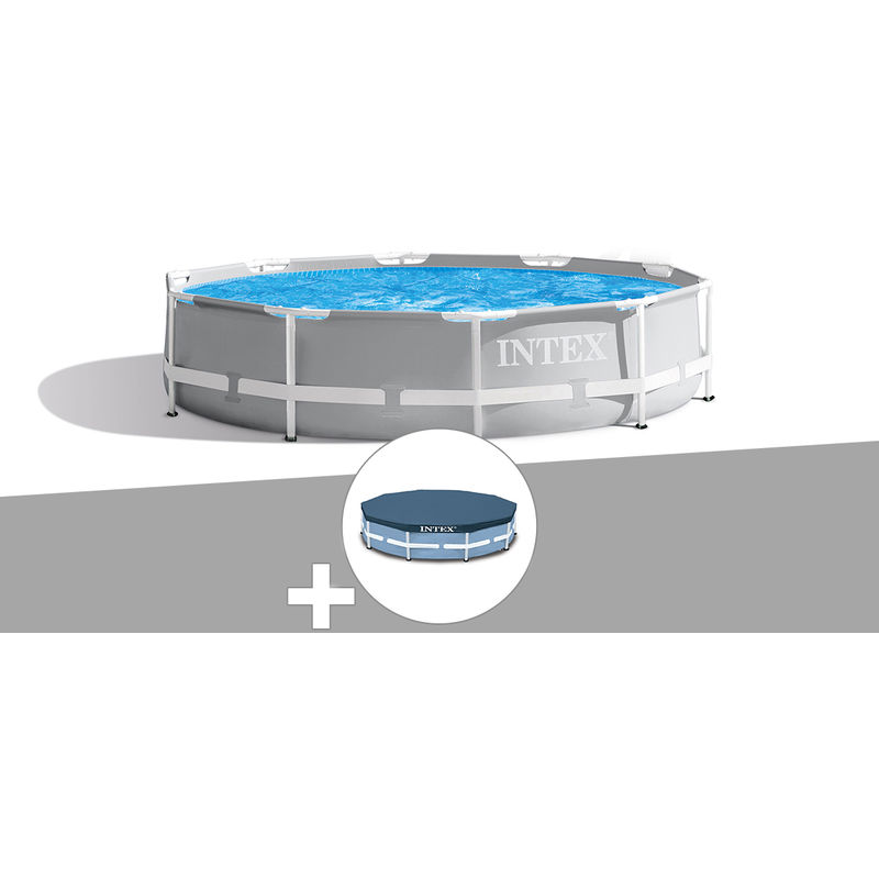 Kit piscine tubulaire Intex Prism Frame ronde 3,05 x 0,76 m + Bâche de protection