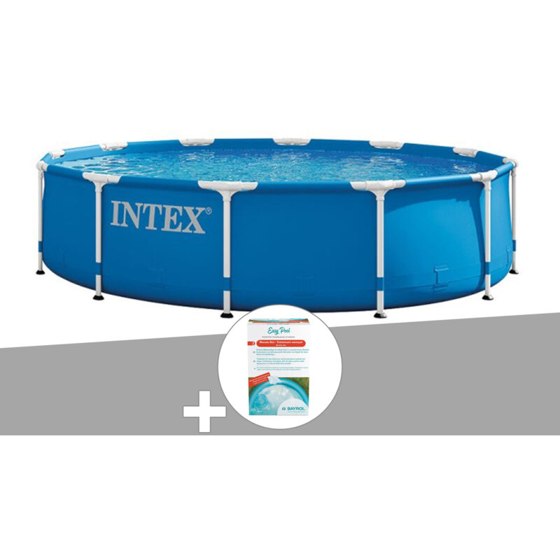 Kit piscine tubulaire Intex Metal Frame ronde 3,66 x 0,76 m + Kit de traitement au chlore
